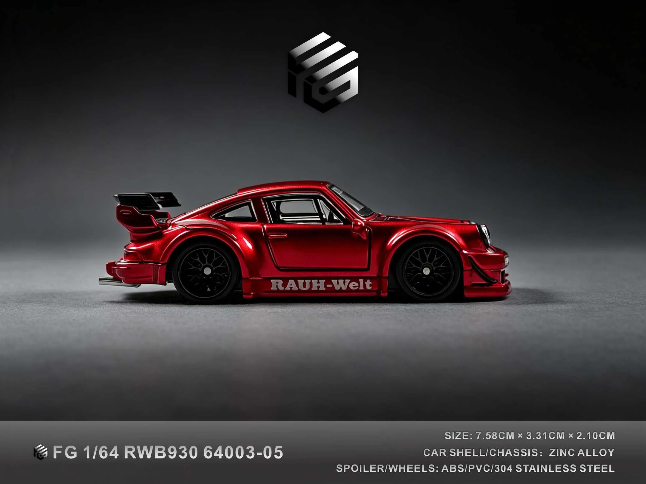 FG 1/64 Adult Collection Alloy Car RWB930 ML720S ML750S (Including Display Box) image 8