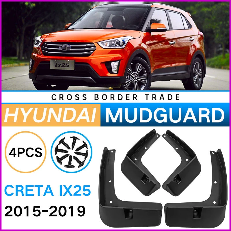 Mudflaps Mudguards Fit for Hyundai Creta Ix25 2015-2019 Mudguards Tire Fenders Mud Flaps Wheel Guards Accessories 4x Tyre