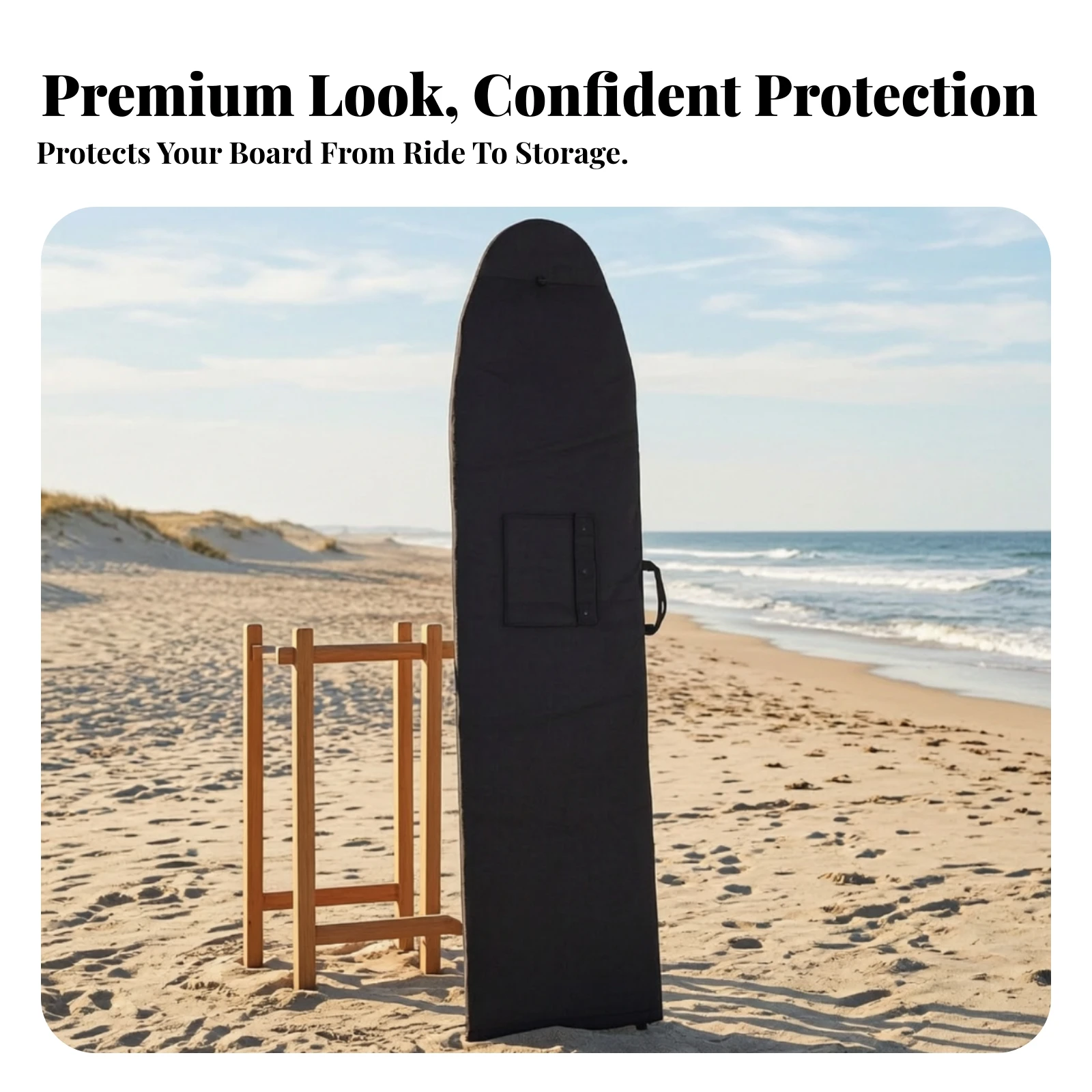Surfboard Guard Cover Heat-Insulating Surfboard Bag with Pocket Portable Comfortable for Surfers