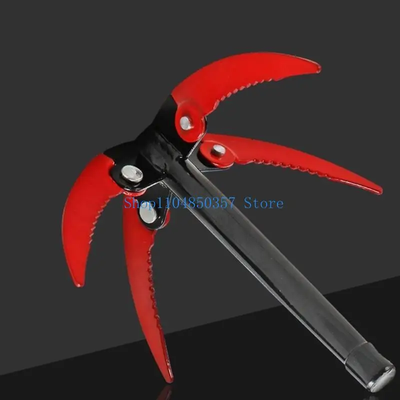 Folding Grass Cutter Grass Root Remover Grass Puller 4 Claw Anchors Sickle Water Grass Plant Cutter Grass Tool with Rope