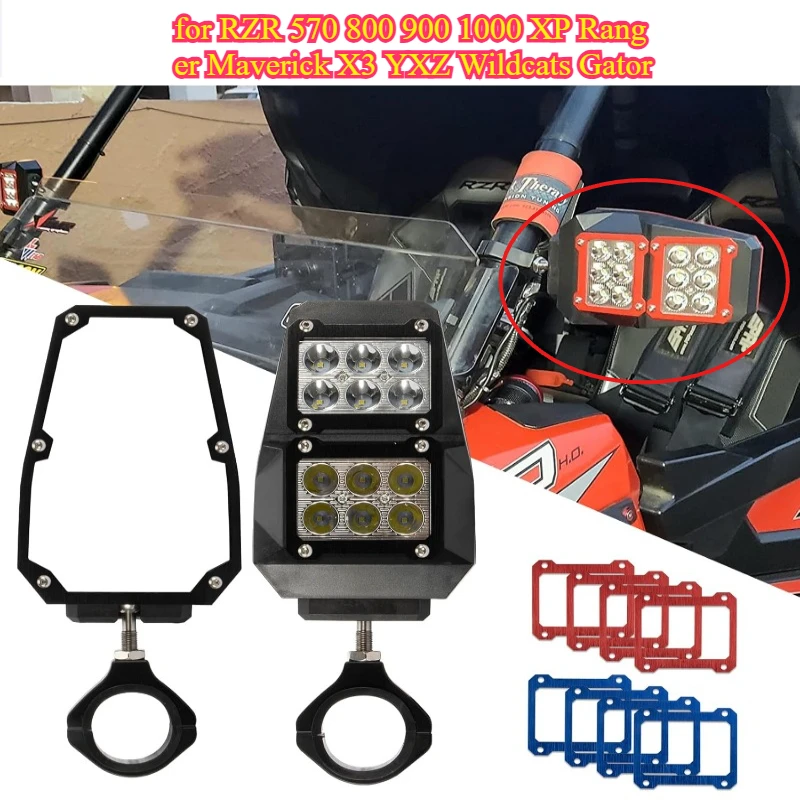 

Боковые зеркала UTV для RZR 570 800 900 1000 XP Ranger Maverick X3 YXZ Wildcats Gator с регулируемым светодиодным точечным светильником 1,75–2 дюйма