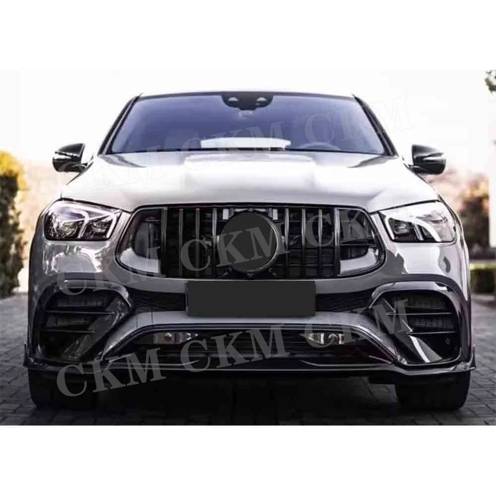 Carbon Fiber Car Front Bumper Fins Splitters for Mercedes Benz GLE Class C167 GLE63 AMG Coupe 2020-2023 FRP Bumper Moulding Trim