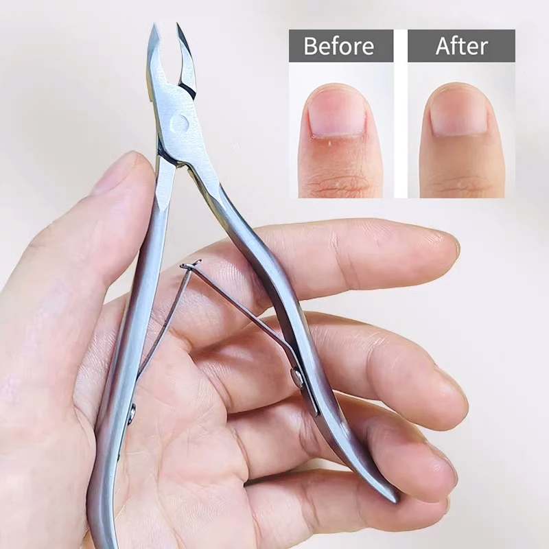 Pinzas cortas para cutículas de uñas, tijeras, recortadoras, productos de manicura, accesorios, todo, herramientas, alicates profesionales para la piel