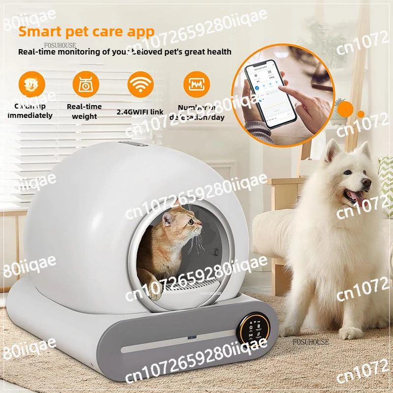 Automatic Smart Cat Litter Box for Cat Special Deodorizing Self-cleaning Cats Litter Box Household Indoor Large Enclosed Sandbox