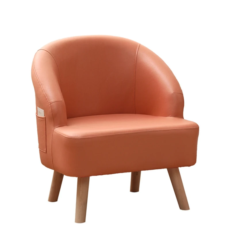 

HXL Disposable Technology Cloth Sofa Single Balcony Bedroom Nordic Solid Wood Lazy Sofa