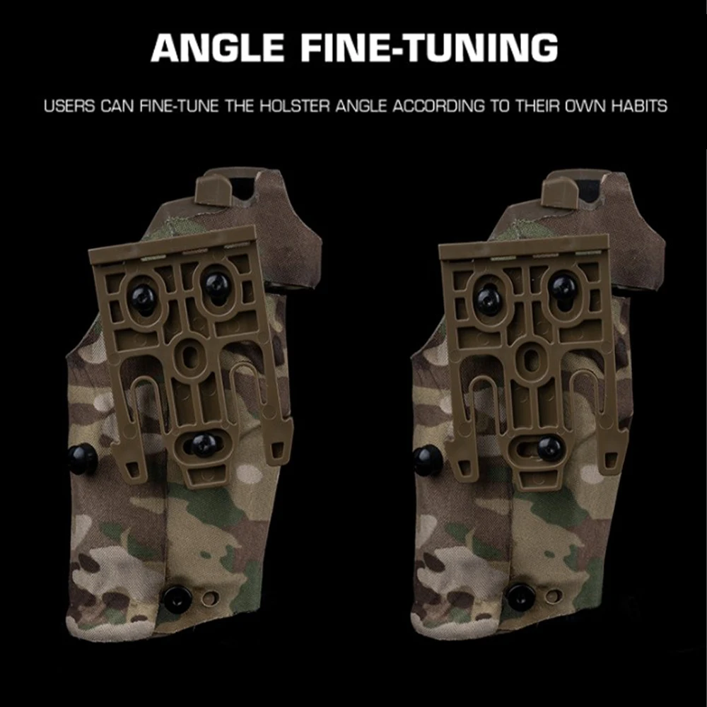 ยุทธวิธีซ้ายมือHolster Airsoft G17 X300 Light Quick ReleaseปืนQLS Mount AdapterขาShroudสําหรับล่าสัตว์CSยิง