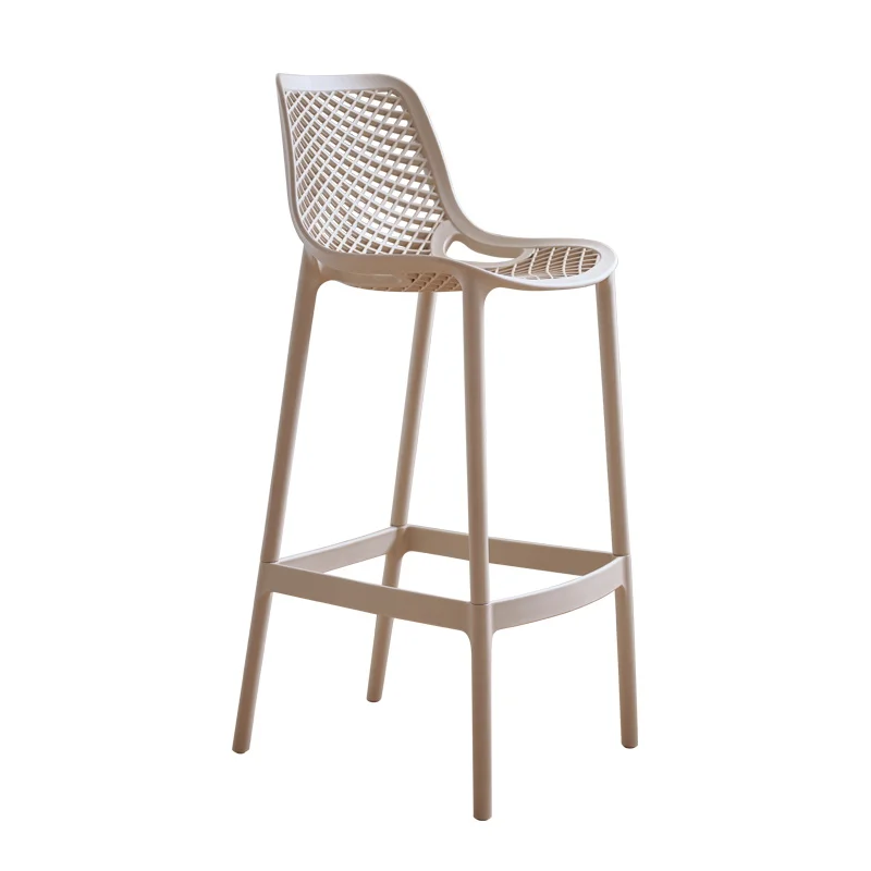 

Beauty Simple Lounge Stool Modern Minimalistic White Bistro Design Reception Chair Kitchen High Plastic Barkrukken Bar Furniture