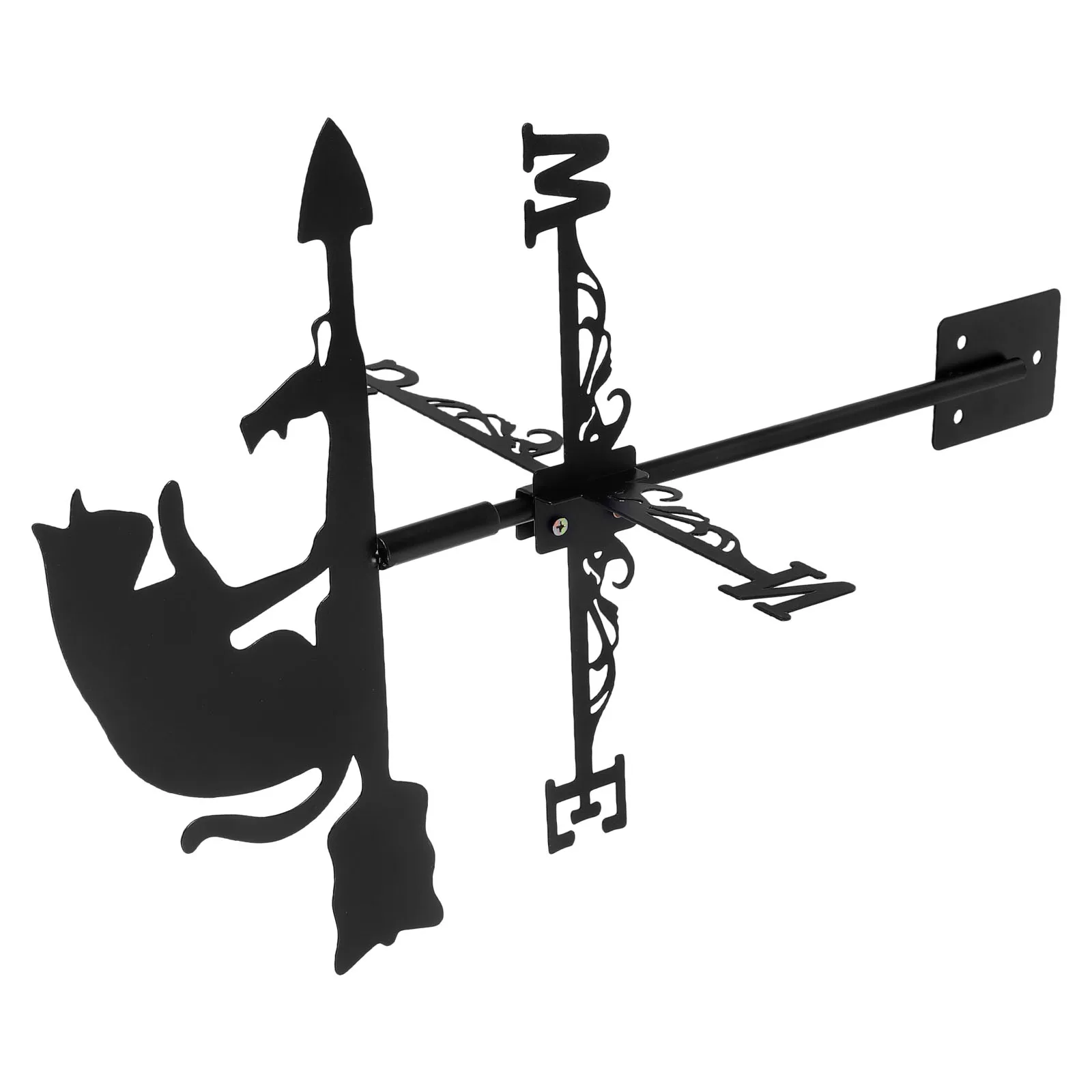 

Cat Weathervane Stainless Steel Wind Direction Indicator Garden Decoration Yard Lawn Patio Outdoor Decor Weather Vane
