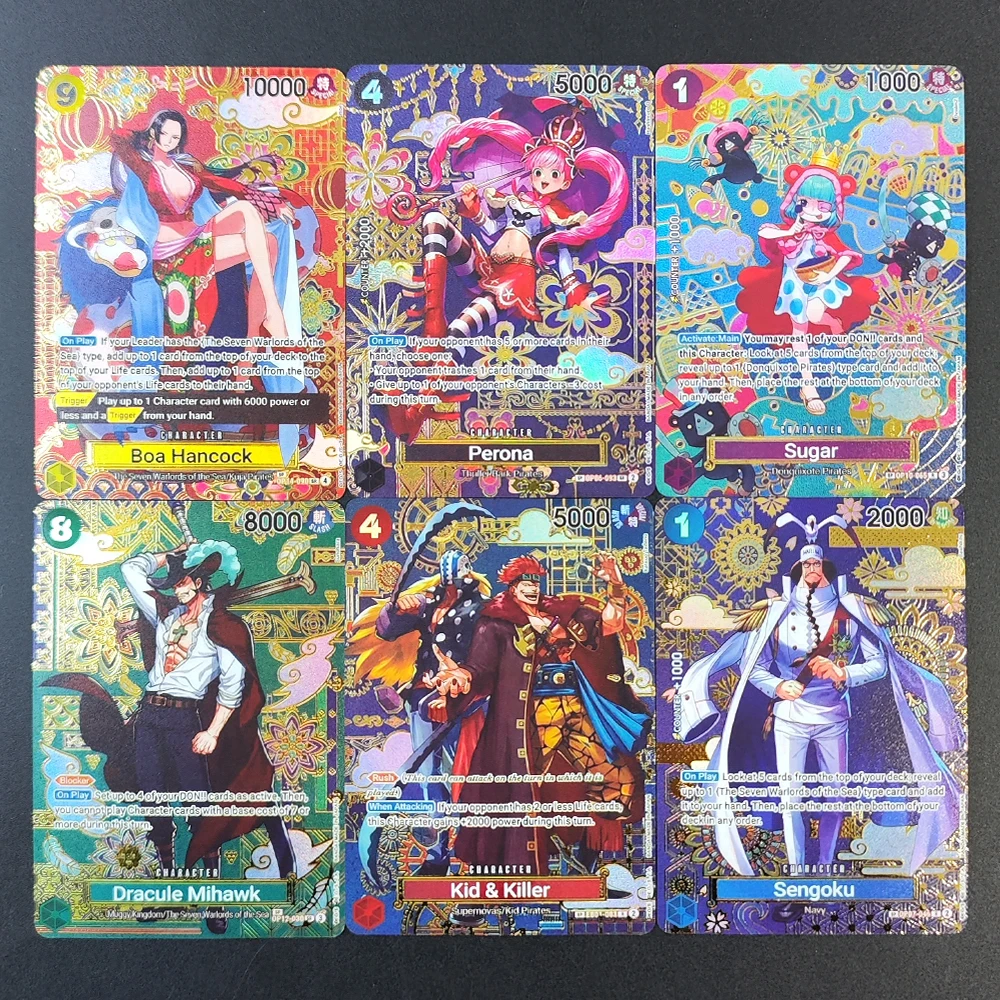 DIY One Piece OTCG SP Card Parallel Art English Hancock Buggy Luffy-Tarou Shirahoshi Nami Zoro Bonney Ace Collection Card Toy