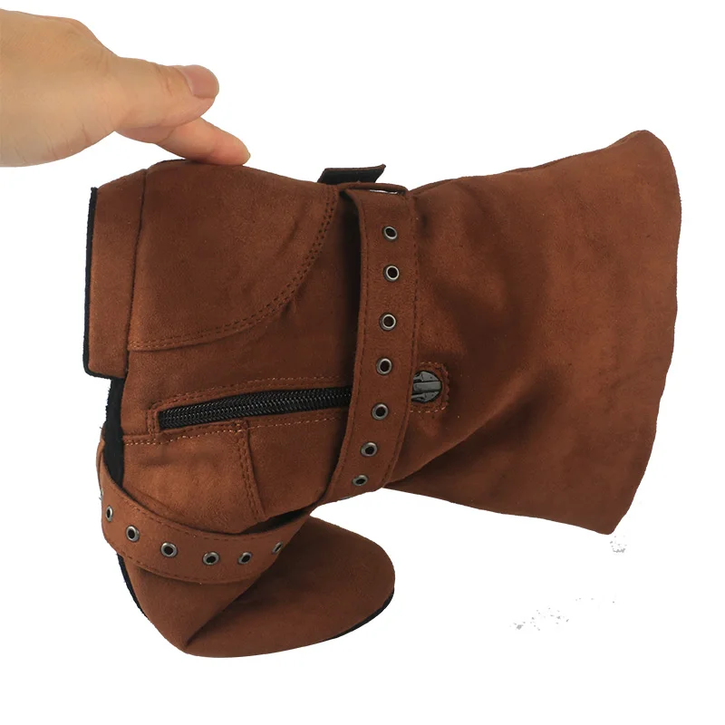 

Индивидуальные коричневые замшевые короткие танцевальные ботинки на каблуке для женщин: для бальных танцев, линейных танцев, сальсы, вестерн-кантри