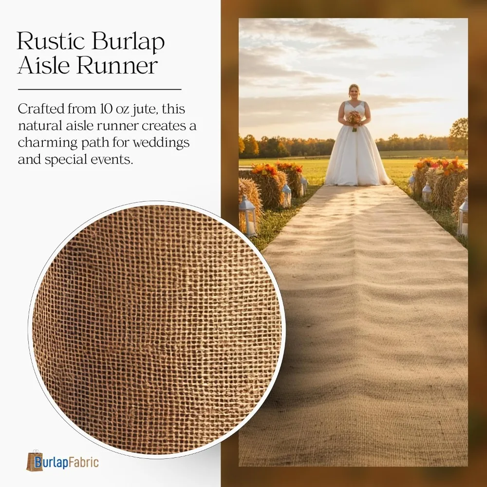 Burlap Aisle Runner 40