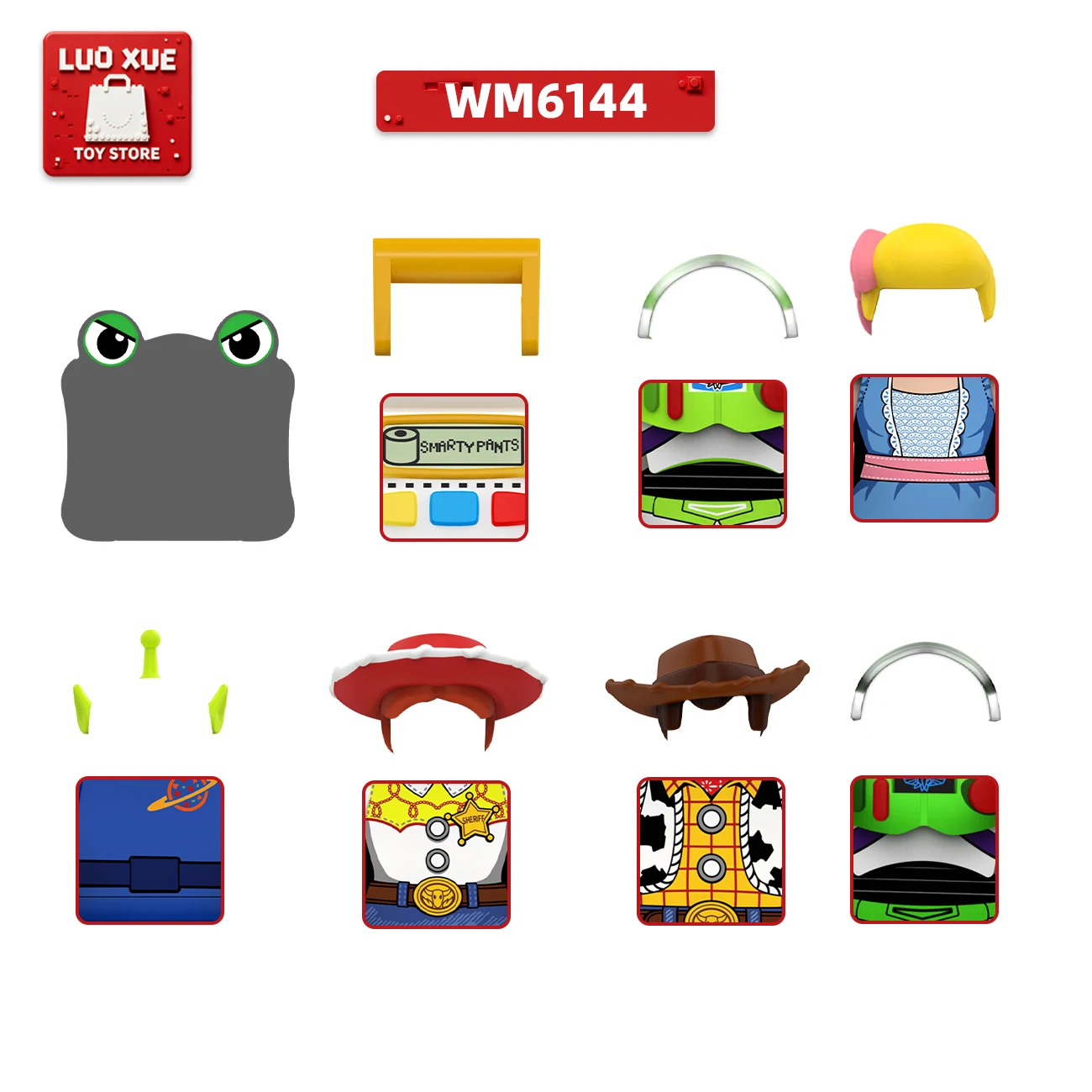 Assembled building block toy, model WM6144, collectible for film and television enthusiasts, small gift