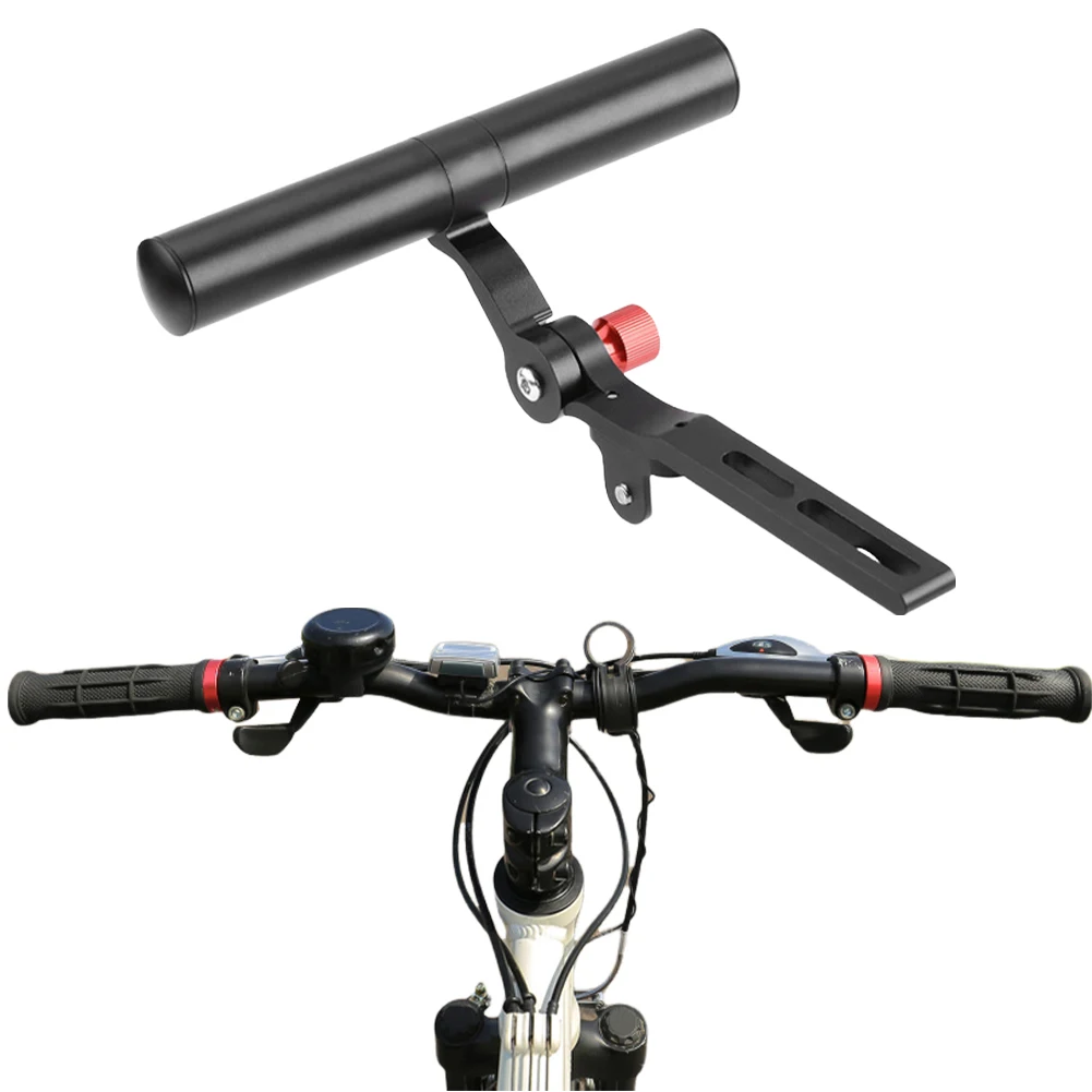 Soporte extendido para manillar de bicicleta, barra de montaje para bicicleta, soporte para ordenador, soporte de aleación, lámpara, marco GPS, piezas de Clip para bicicleta