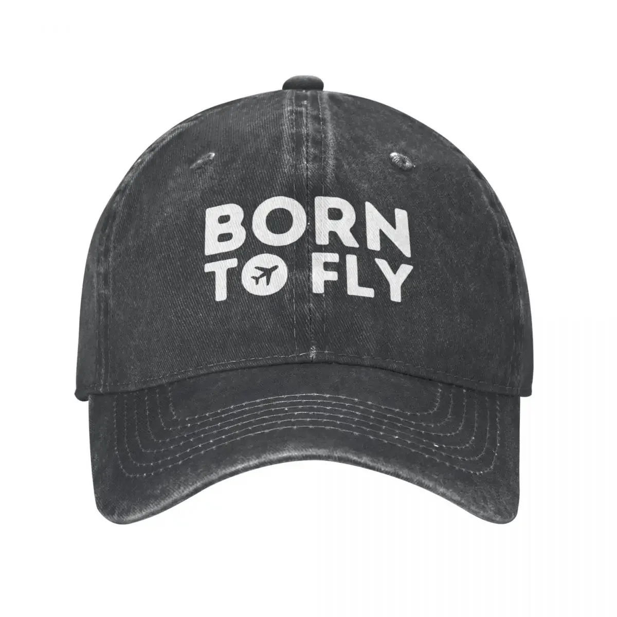 Born To Fly Wash Baseball Cap Aviation Merchandise Skate Hip Hop Hats Spring Sun-Proof Women Retro Print Snapback Cap