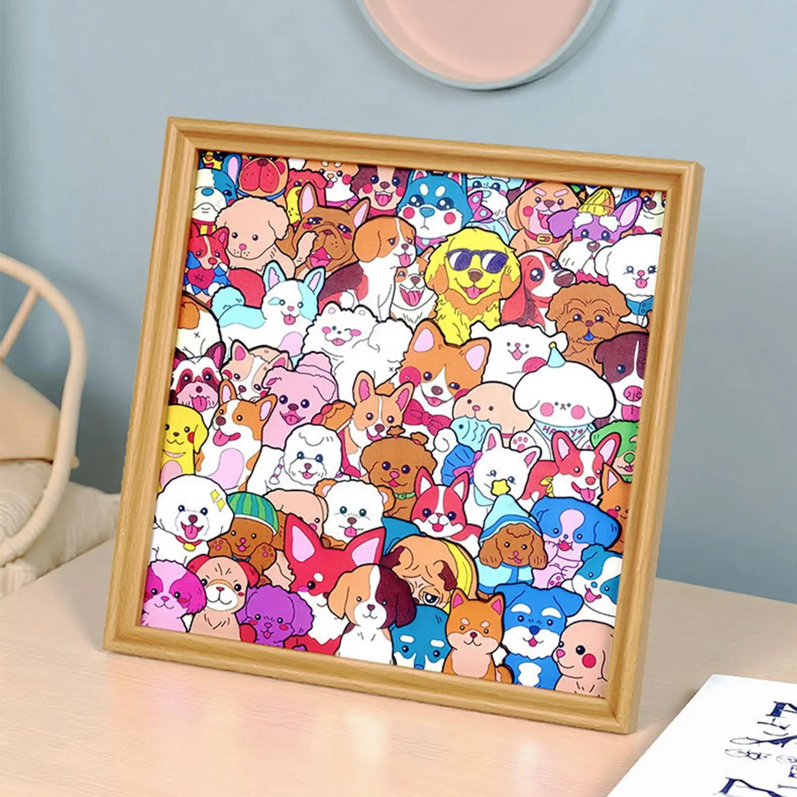 Colorez vos propres puzzles pour enfants, bricolage, cadre photo de chien à colorier, décoration de maison, puzzles d'animaux pour enfants amoureux des animaux