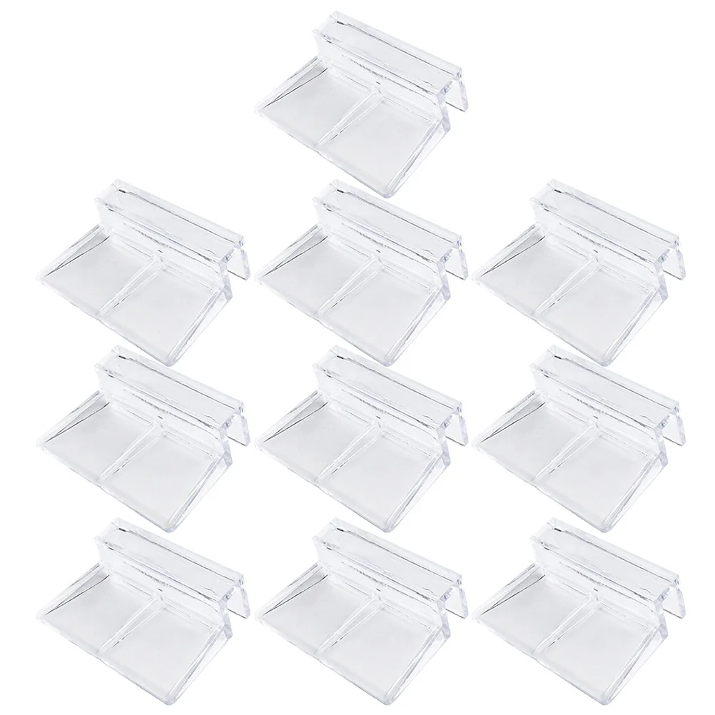

10Pcs Acrylic Support Frames Aquarium Brackets Fish Tank Cover Holder Invisible Transparent Rack Acrylic Support Frames