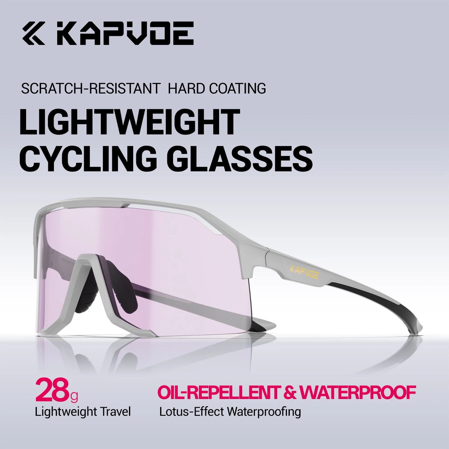 

KAPVOE New UV400 MTB Road Bike Glasses Men Bicycle Cycling Sunglasses Outdoor Sports Camping Equipment Fishing Running Eyewear