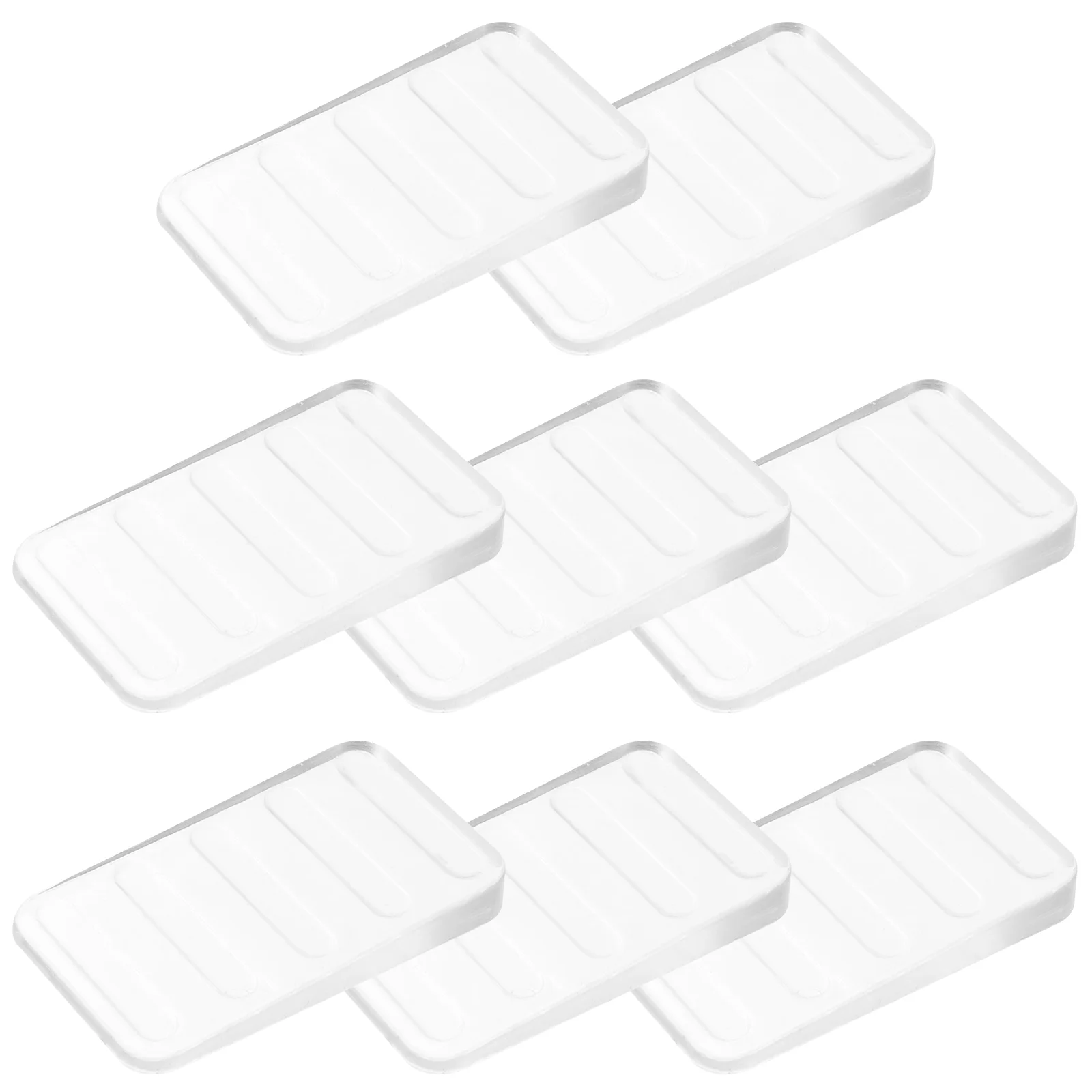 8 Pcs Plastic Shims for Leveling Furniture Transparent Toilet Spacers Block Stabilizers Desk PVC Cabinet Levelers Ribbed