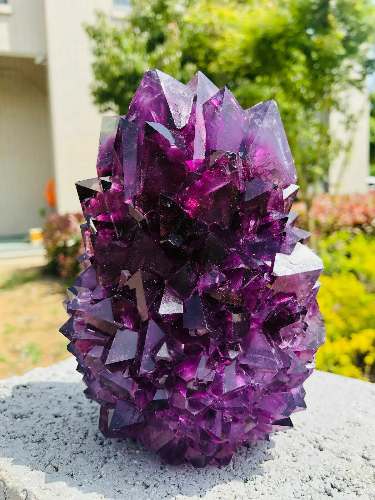 Phantom Crystal Cluster Mineral Specimen Home Decoration Purple Potassium alum Octahedral Crystals, stunning crystals