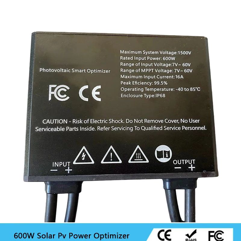 Power Optimizer MPPT 600W 70V Input IP68 Real-time Solar Panel Monitoring Can be used for all solar panels up to 750W