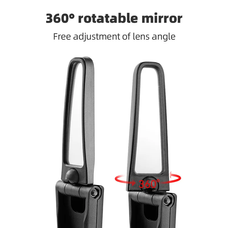 Bicycle Rearview Handlebar Mirror Multifunctional Bike Back Sight Reflector 360 Degree Rotatable Cycling Equipment Accessories