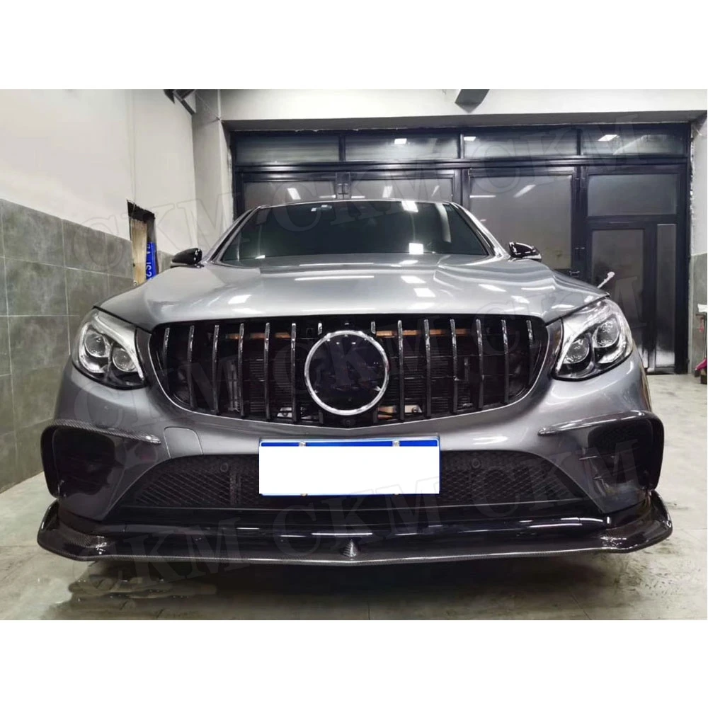 

Carbon Fiber Front Lip Spoiler for Benz GLC Class W253 GLC63 2014-2018 FRP Head Bumper Extension Chin Car Styling