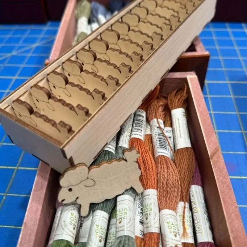 1 مجموعة متعة خشبية الحيوان بكرة مجموعة لطيف القط الإبداعية تخزين الجدول الحلي المنزل اللفاف مناسبة ل التشطيب الكرة الغزل #3