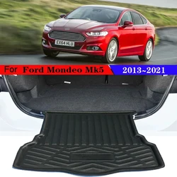 Car Trunk Mats for Ford Mondeo Fusion MK5 2013~2021 2020 Car Cargo Tray Trunk Organizer Pads Rear Mats Accessories EVA Material