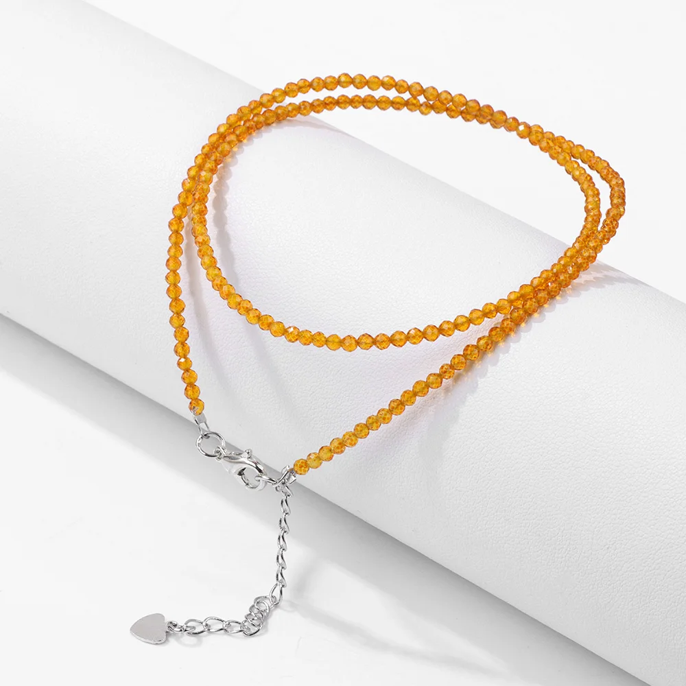 Mini-Stein-Perlen-Halskette, 2 mm, facettierte natürliche Achat-Quarz-Halsketten, weibliche Mode, Party-Halsband für Frauen und Mädchen, Schmuck, Geschenk – Detail 8