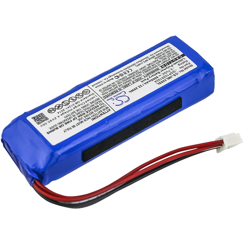 6000mAh Battery GSP1029102A for JBL Charge 3 2016, please double check the place of 2 red wires on your old battery view 2