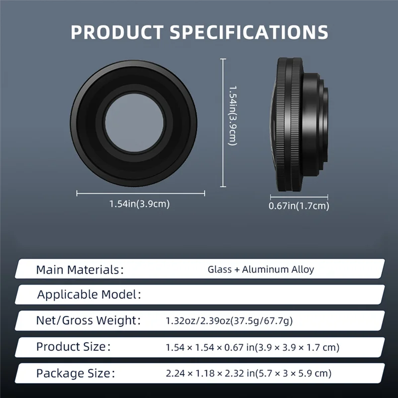 【oferta-flash-】filtro-externo-ac4-para-dji-osmo-action-5-pro-lente-de-expansion-de-lente-gran-angular-para-ampliar-aumentar-el-angulo-de-vision-a