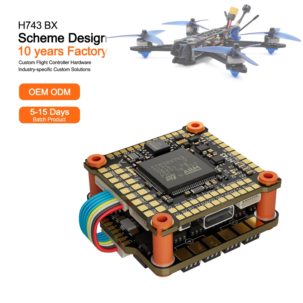 H743 Metal Mark4 Flight Controller STM32H743 FC 6S 8S 55A 70A 80A Stack Support Betaflight Ardupilot RC FPV Racing Drone