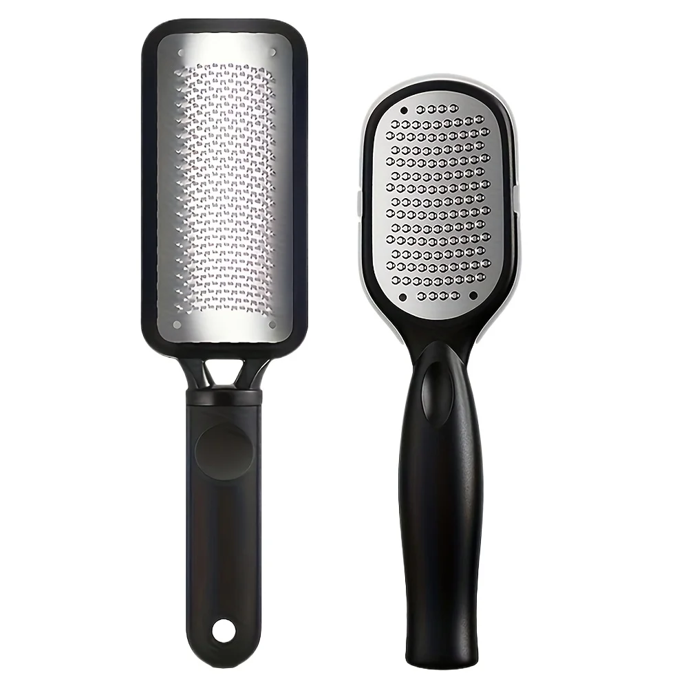 2pcs Set Stainless Steel Foot Scraper Efficient Heel Eliminator for Both Wet And Dry Feet Odorless Expert Pedicure Rasp