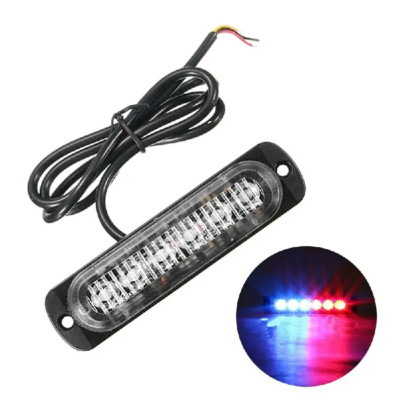 

SUHU 6 LED Car Truck Dash Strobe Flash Light Emergency Red&Blue Police Emergency Light Ambulance Police Strobe LED Warning Light