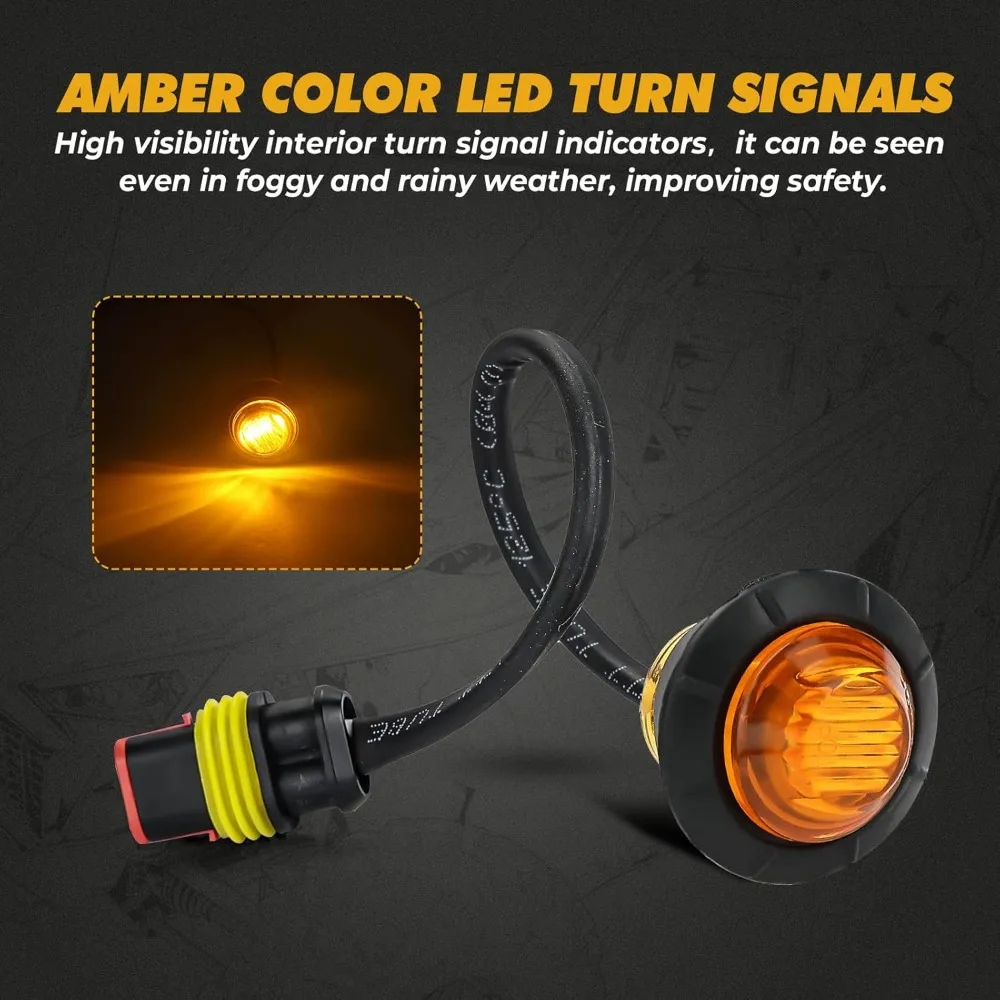 UTV Turn Signal Kit, Universal Turn Signal with Column Turn Switch and 105D Horn with Button