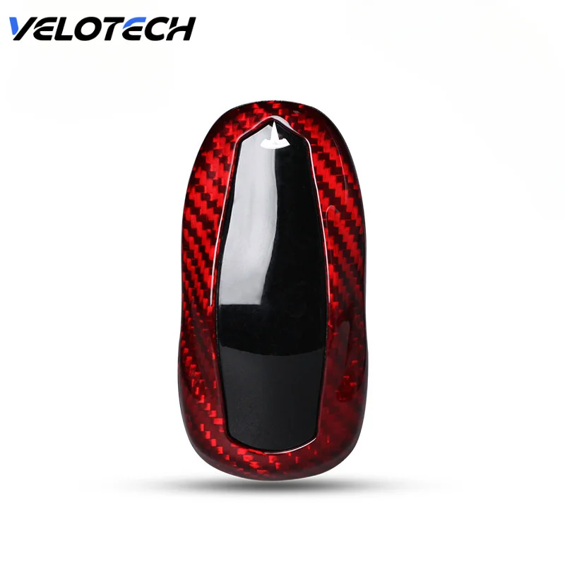 

Car Key Case Cover For Tesla Model S Smart Start Auto Carbon Fiber Remote Control Holder Shell
