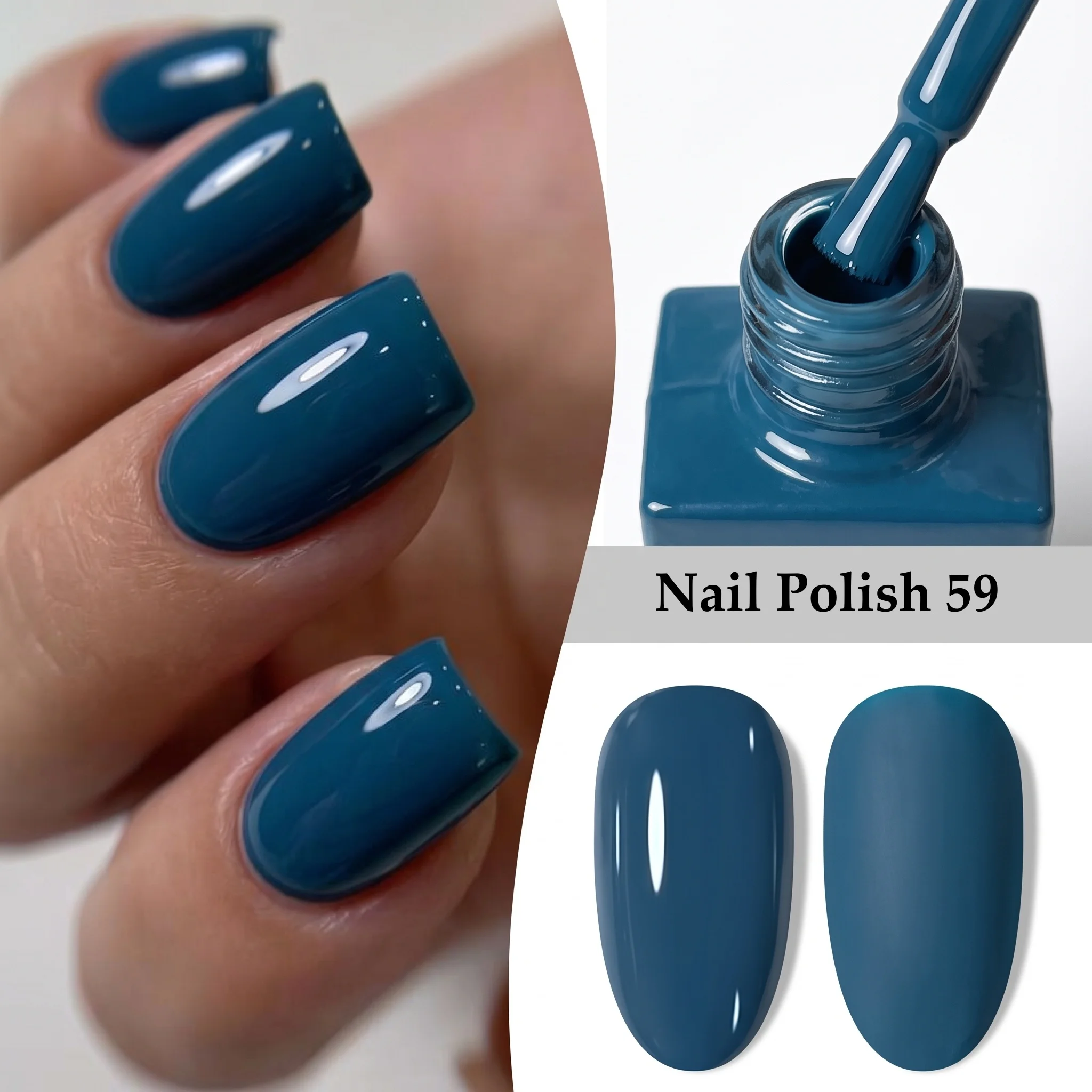 Hassleless Deep Sea Blue Gel Polish – easy to apply, ideal for busy individuals, and a popular choice for spring and summer