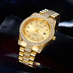 Classic Business Diamond Set Fashion Versatile Waterproof Calendar Men's Quartz Watch