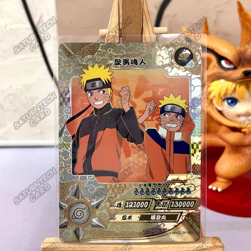 Narutuo Card SP 001-006 NRCC SP Ninja Age Sakura Sasuke Kakashi Hinata Collection Card Anime Playing Birthday Gift for Kids