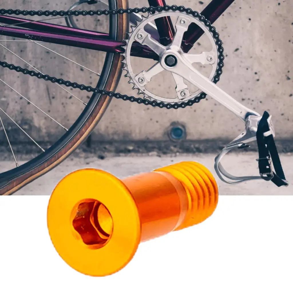 3-6pack Guide Roller Screw Tension Jockey Wheel Repair Bolt Road Bike Orange