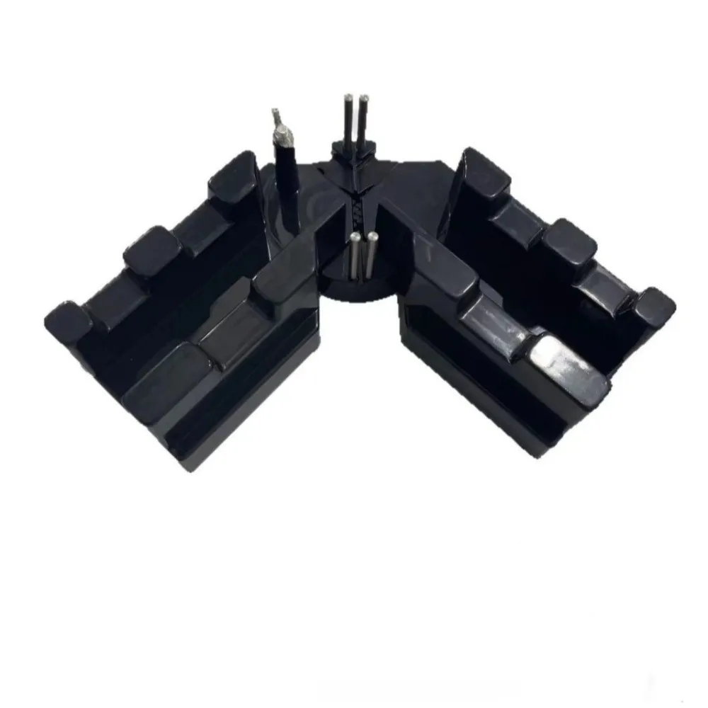 2-in-1 Woodworking Diagonal Junction Box Black Plastic Angle Measuring and Cutting Tool Adjustable Compartment Precision Guide