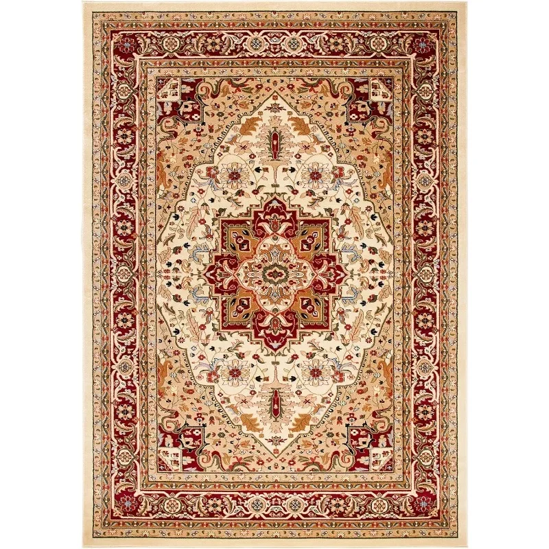 Large Area Rug -  Traditional Oriental Design, Non-Shedding & Easy Care, Ideal for High Traffic Areas in Living Room, Bedroom