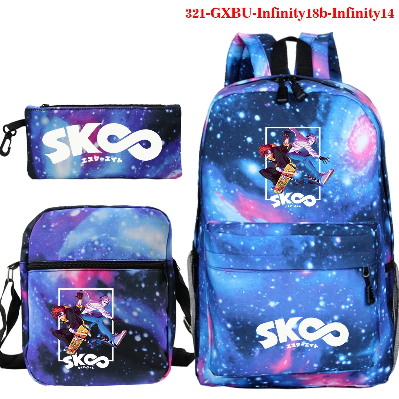 Sk8 o infinito mochila escola mochilas mochila casual sacos de escola para adolescentes meninas meninos 3 pçs/set mochilas