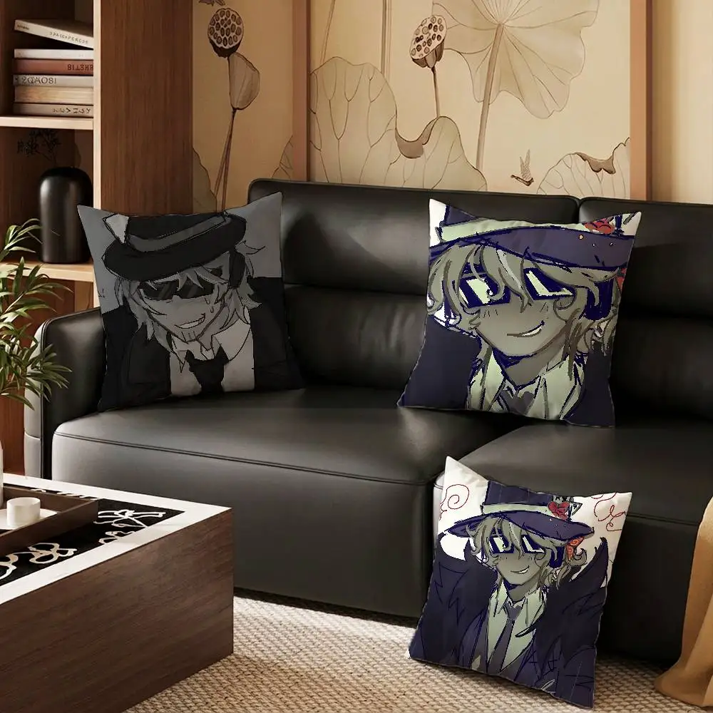 F-ForsakenS-S C-Chance Custom Pillow Case Square Double-Sided Printing Short Plush Sofa Cushion Cover Bedroom Bedside Pillow