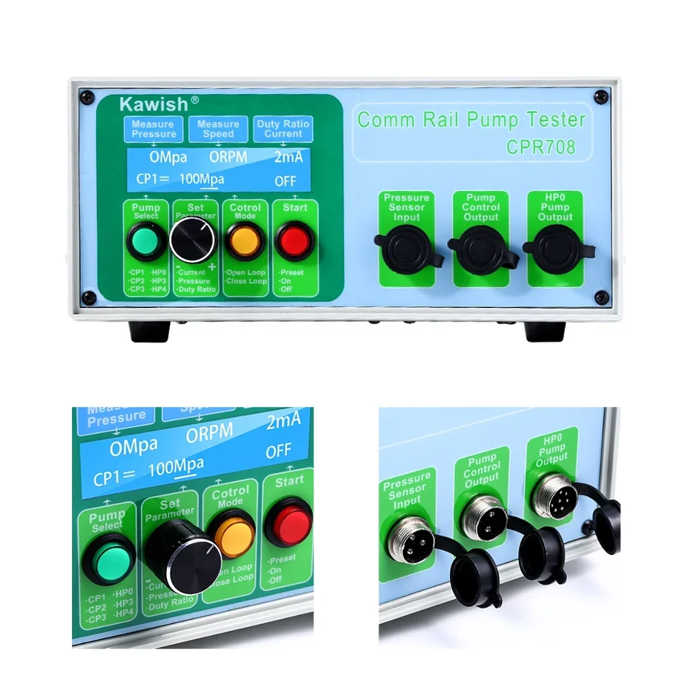 CPR708 Common Rail Diesel Pump Tester for CP1, CP2, CP3, HP3, HP4, JI-ER,for DEL-PHI, HP0 and Other Common Rail Pump