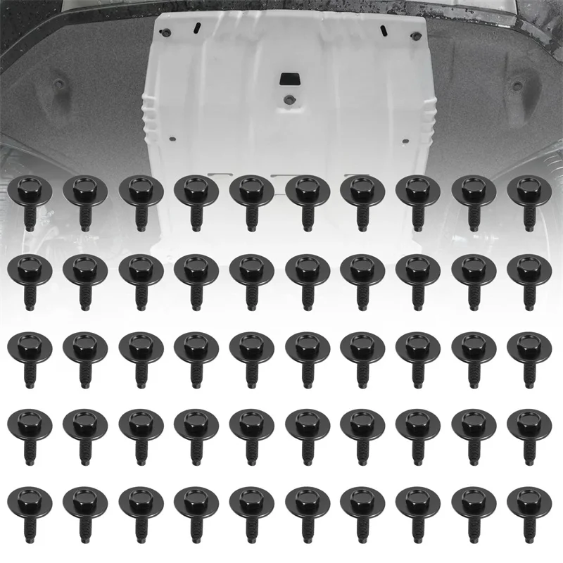 50 Pcs M6-1.0 Hex H…