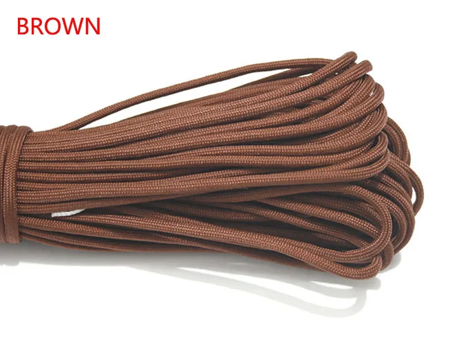 1 Stück 550 Paracord Fallschirmschnur Lanyard Mil Spec Typ III 7 Strang Kern 100 FT 27 Farben zum Klettern Camping/Armband – Detail 17