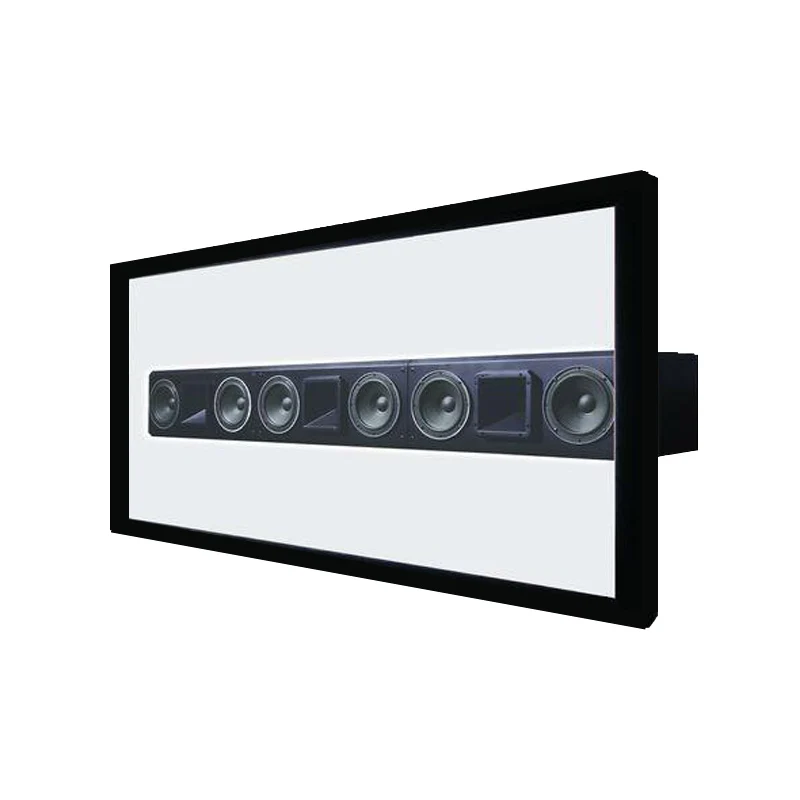 Flocking Frame Weaved Sound Transparent Projector Screen for Home Cinema