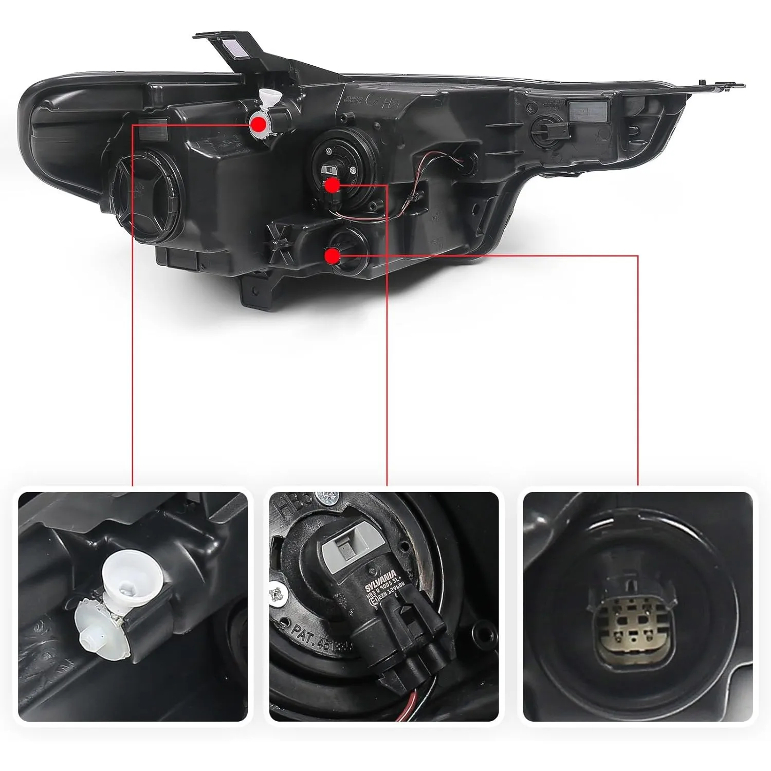 GM2502545 GM2503545 1pcs Dirver & Passenger Side Headlight Headlamp Halogen For 2023-2025 Chevy Colorado Trail Boss Crew Cab Pickup 4-Door 2.7L L4
