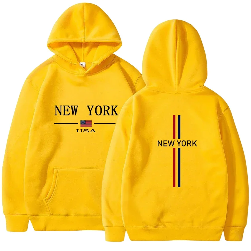 Hot Sales Mens Hoodies New York Urban Printing Sweatshirt Casual Jogging Streetwear High Quality Mens Clothing Daily Tracksuit